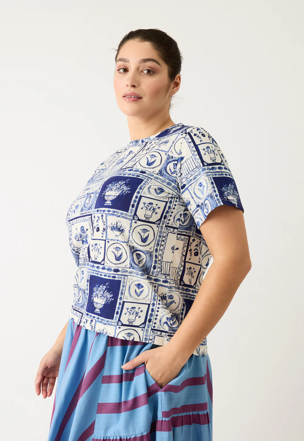 Nancybird Apollo Tee - Lyon Tile