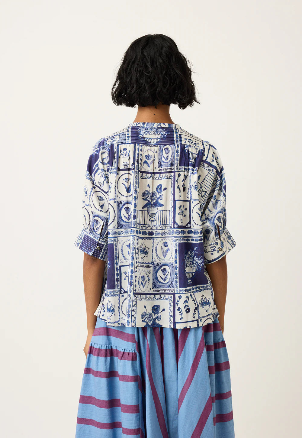 Nancybird Gwen Blouse - Lyon Tile