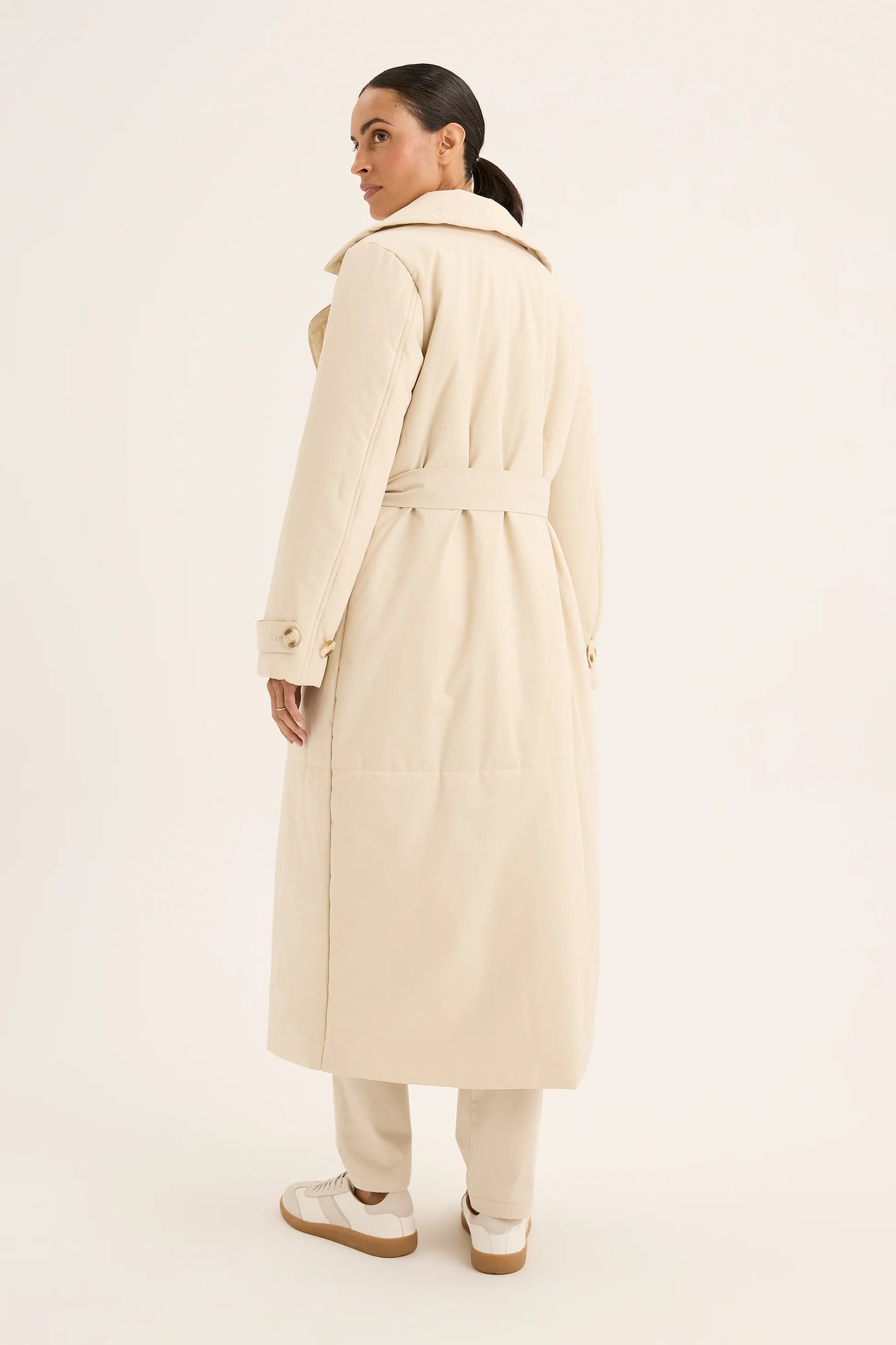 Yarra Trail Ochre Puffer Coat in Oat