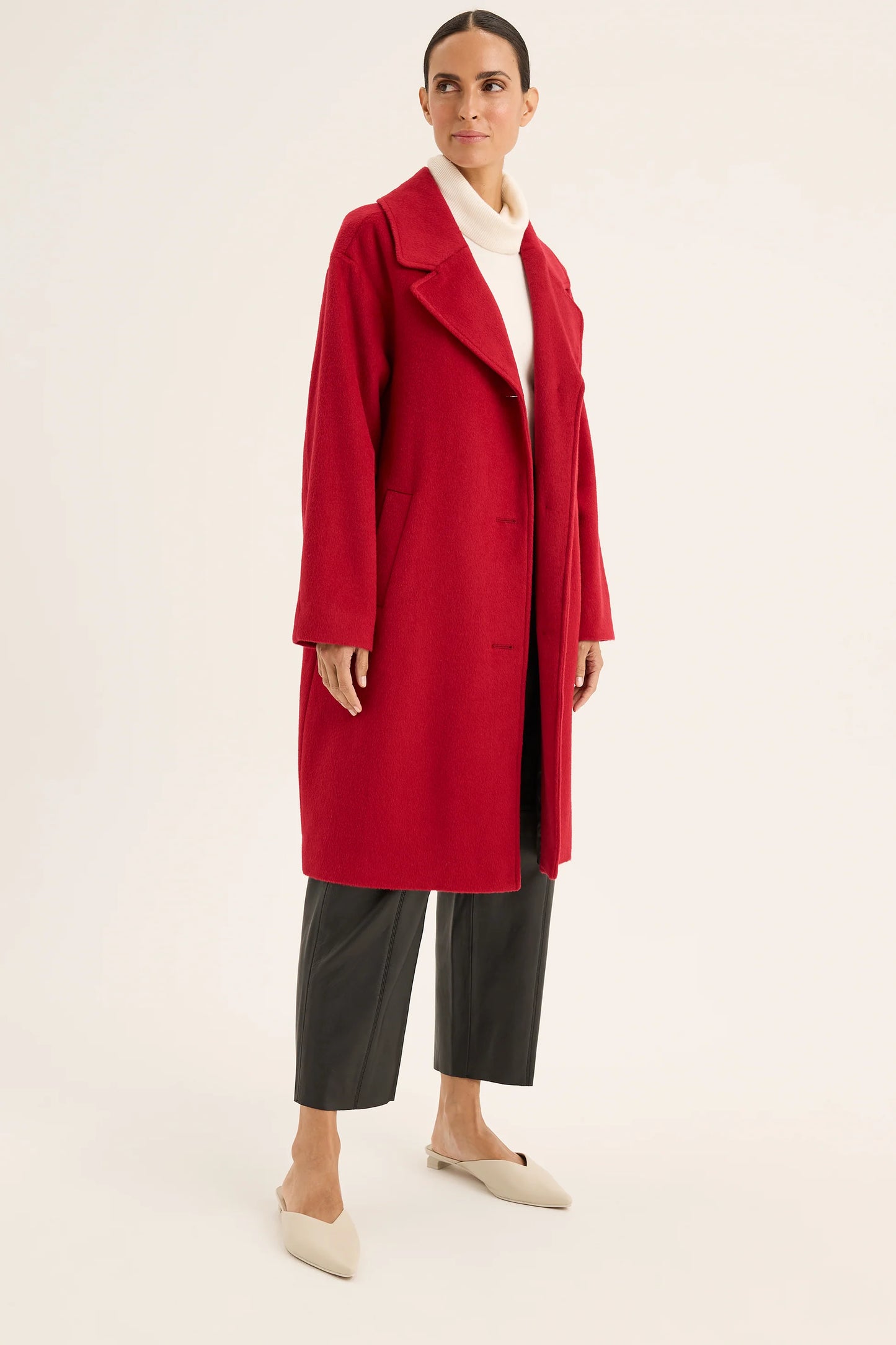 Yarra Trail Ember Coat in Scarlet