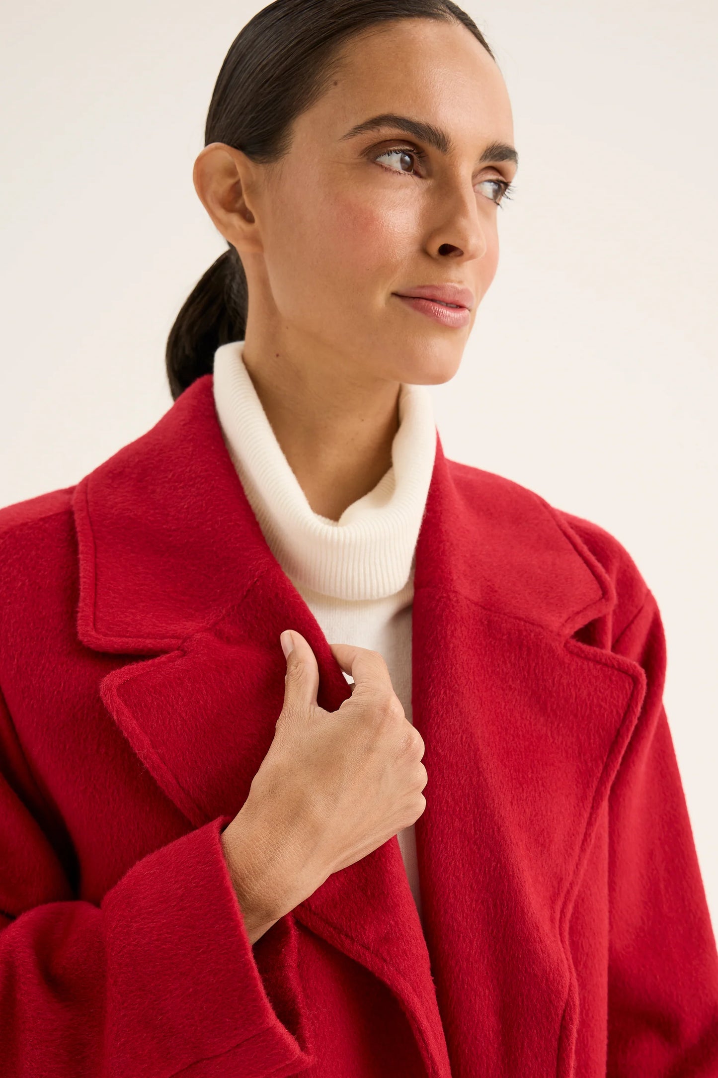 Yarra Trail Ember Coat in Scarlet