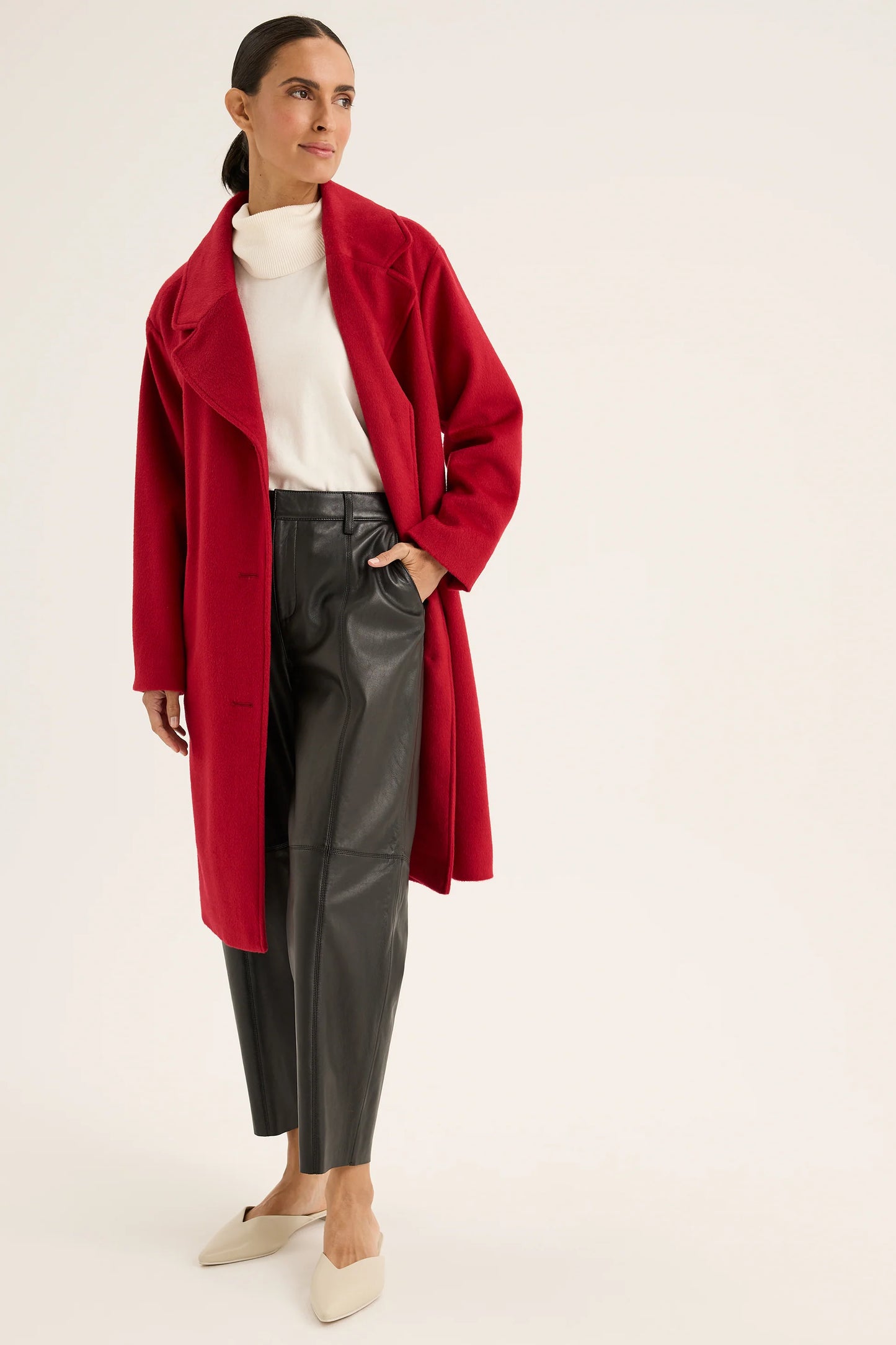 Yarra Trail Ember Coat in Scarlet