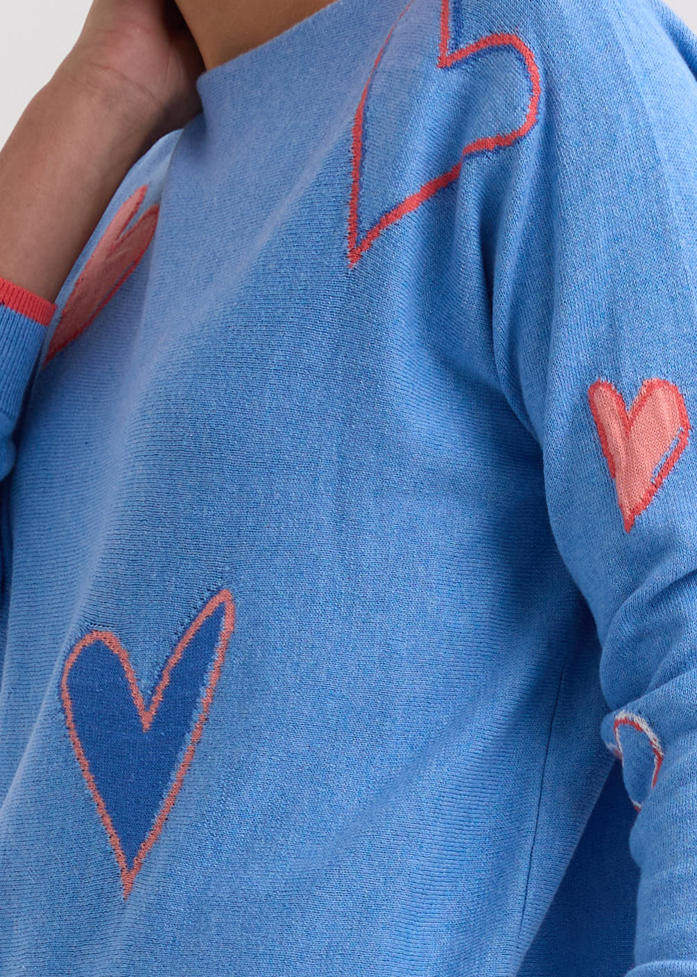 Z&P Itarsia Hearts Crew