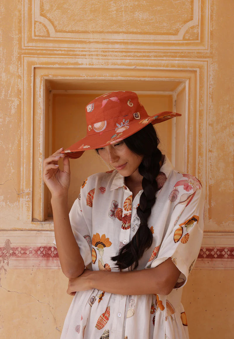 Nancybird Ete Hat - Rust Shell