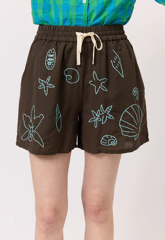 Nancybird Iris Shorts - Embroidered Shell