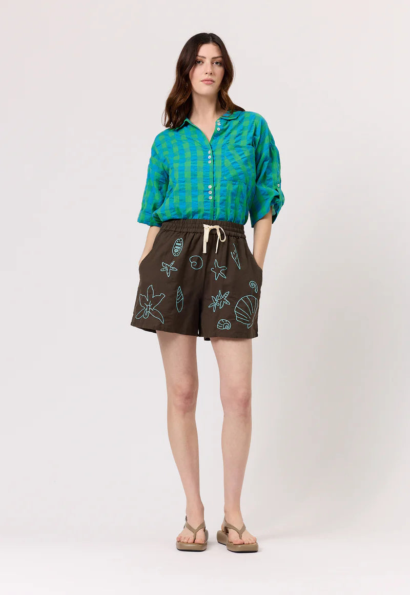 Nancybird Iris Shorts - Embroidered Shell