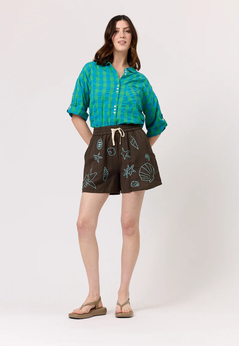 Nancybird Iris Shorts - Embroidered Shell