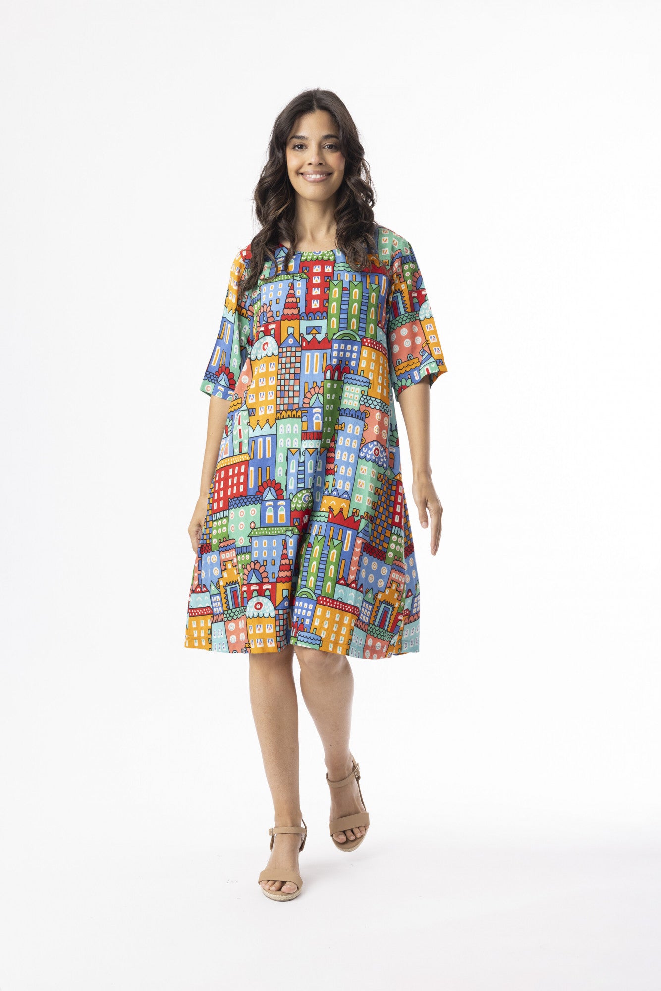 Orientique City Print Dress