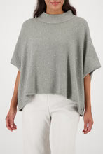 Monari Cape knit with sequin detail - sage