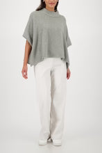 Monari Cape knit with sequin detail - sage