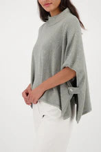 Monari Cape knit with sequin detail - sage