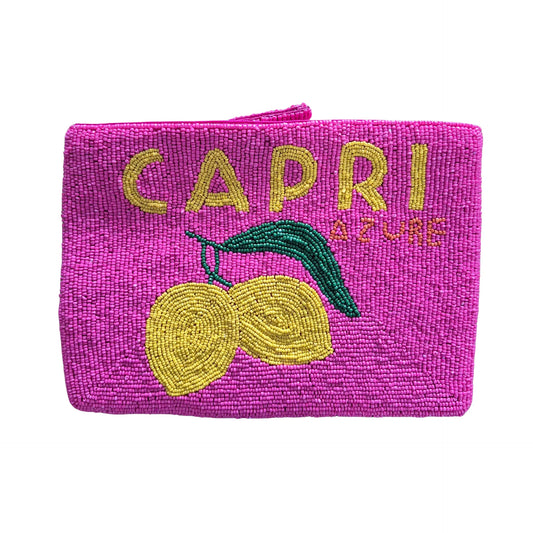Zoda Capri beaded clutch