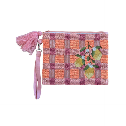 Zoda Beaded lemon purse