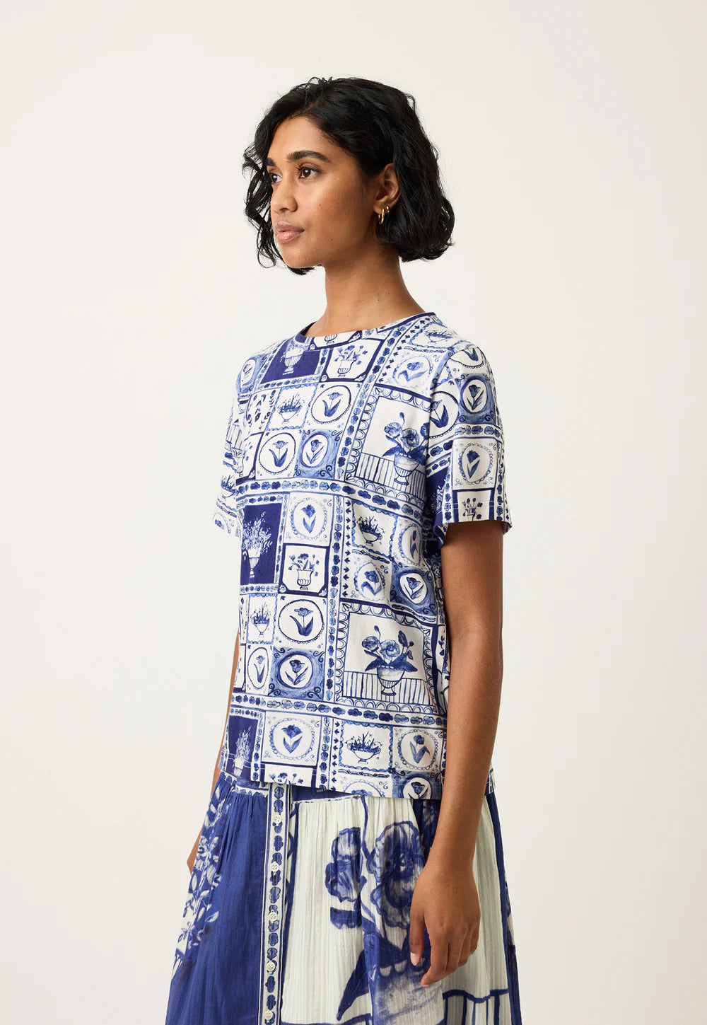 Nancybird Apollo Tee - Lyon Tile