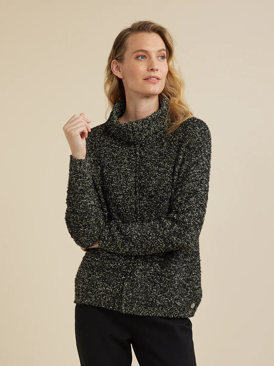 Yarra Trail Boucle Jumper - Black Mix