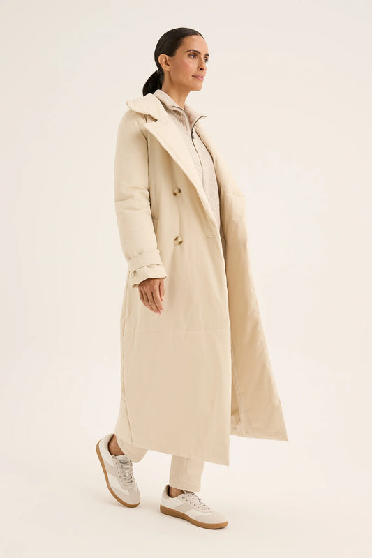 Yarra Trail Ochre Puffer Coat in Oat