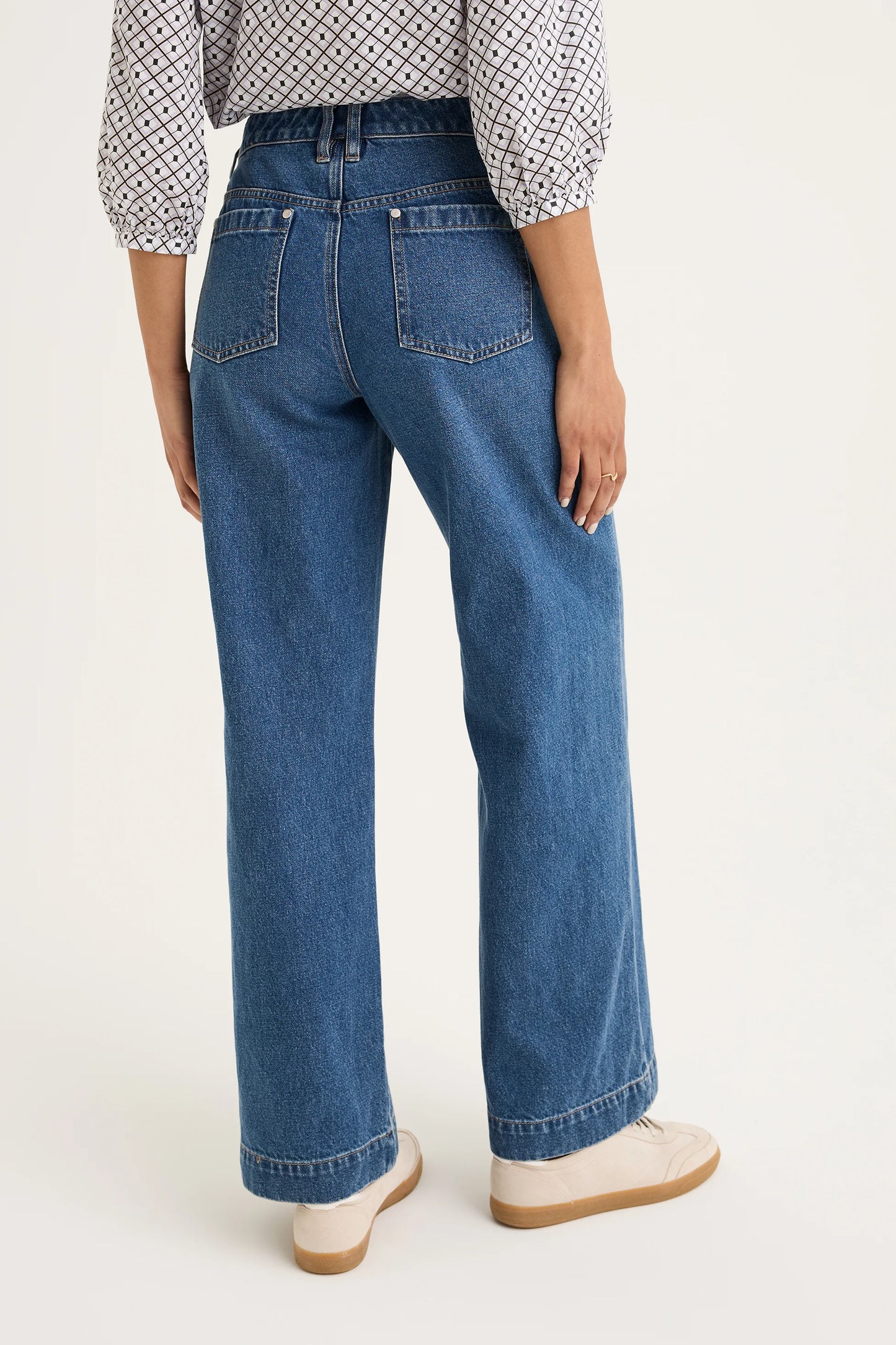 Yarra Trail Envy Wide Leg Jean in Mid Wash