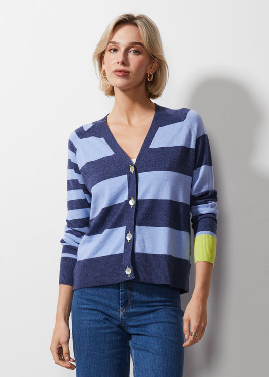 Z&P Multi Striped Cardigan - Denim