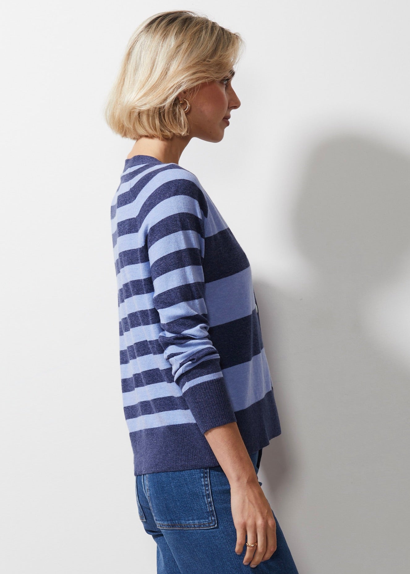 Z&P Multi Striped Cardigan - Denim