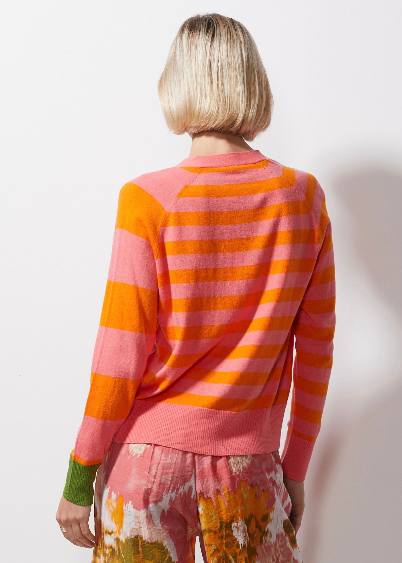 Z&P Multi Striped Cardi - Flamingo