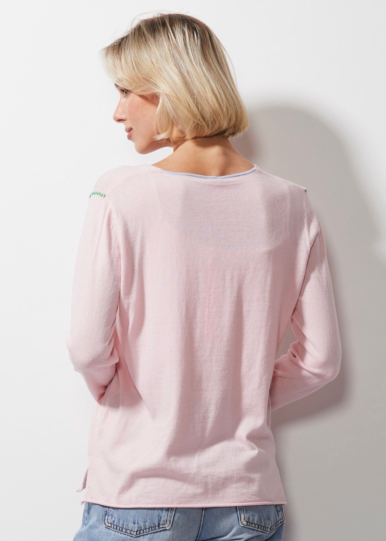 Z&P V Stitch Jumper - Pink