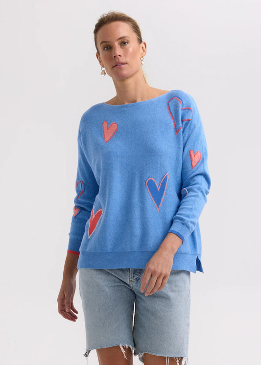 Z&P Itarsia Hearts Crew