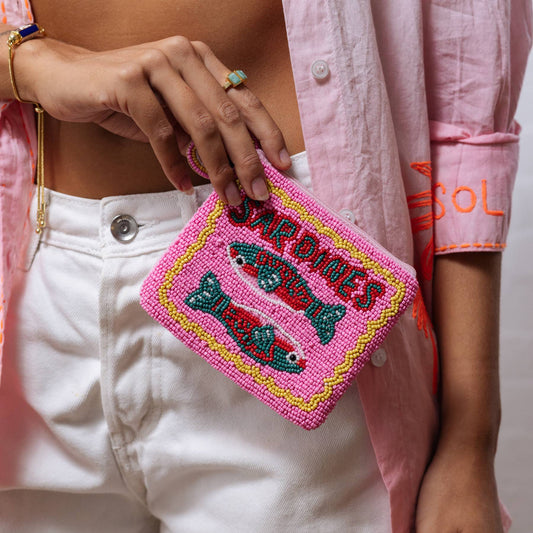 Zoda beaded coin purse - sardines