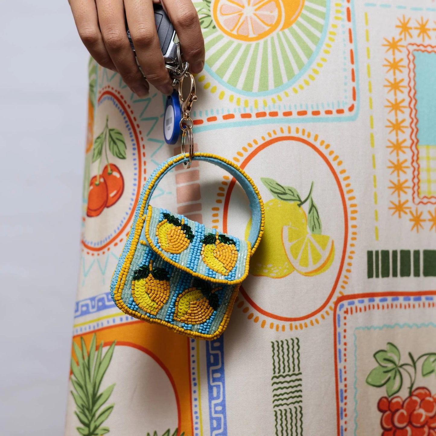 Zoda Mini Beaded Handbag Keychain